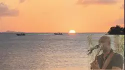 Coucher de soleil aux Basses sur une chanson de Fred Deshaies